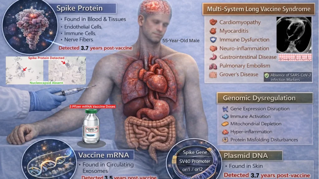 Vaccine mRNA, Plasmid DNA, and Spike Protein Can Persist in Humans More Than 3.5 Years After COVID-19 Vaccination- 2